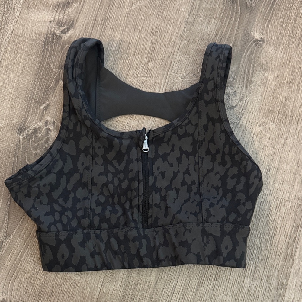 Varley Women's Black Leopard Print Sports Bra